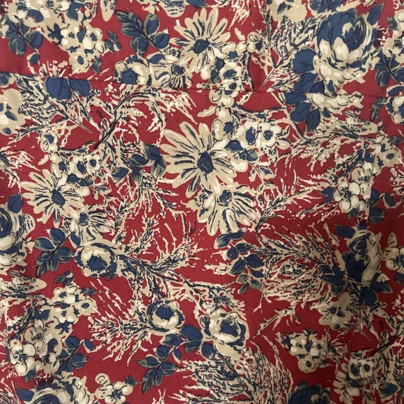 Appleseeds  Lightweight Jacket Red Floral Paisley Buttons Collared Pockets 24W - Picture 4 of 4